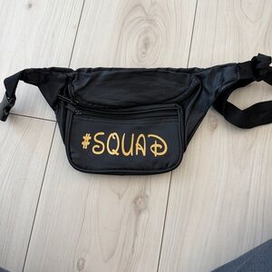 Black and Gold Waist Bag